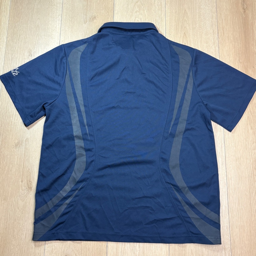 Malbon Golf x New Balance Elite Navy Blue Performance Polo Shirt Mens Large - Picture 5 of 7